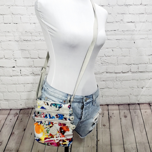 Kipling Handbags - Kinpling crossbody colorful  silver small bag